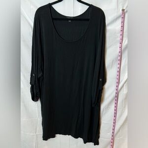 J Jill Wearever Women’s Plus Size Black Button Sleeve Top 3X